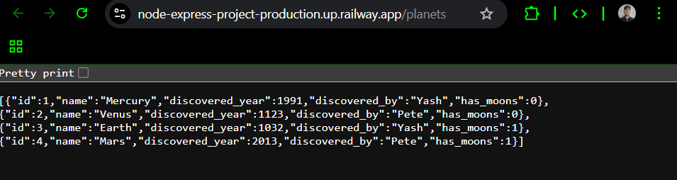 Planets API in Action